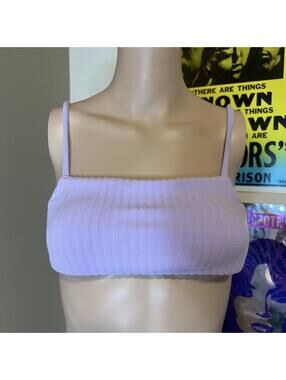Billabong Lilac Ribbed Swim Bikini Top